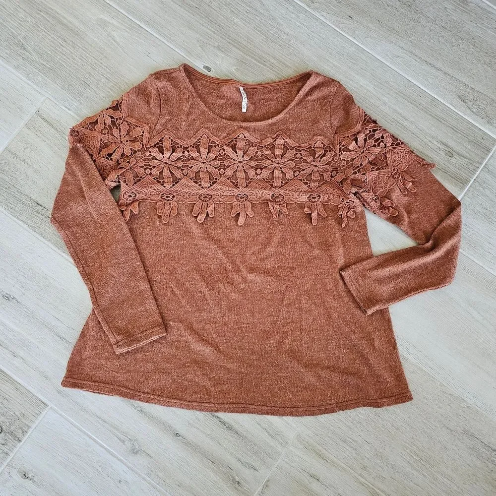 Women's Mittoshop Boutique Brown Sweater SZ L NWOT